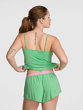 Modal Lace-Trim Micro Shorts