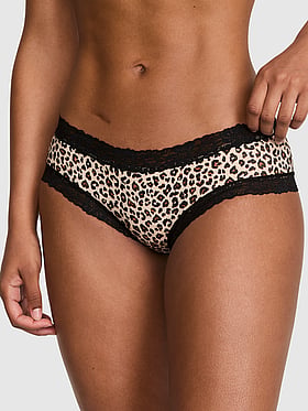 PINK Wink™ Lace-Trim Cotton Cheeky Panty