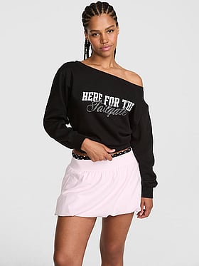 Campus Fleece™ Rib Off-The-Shoulder Sweatshirt