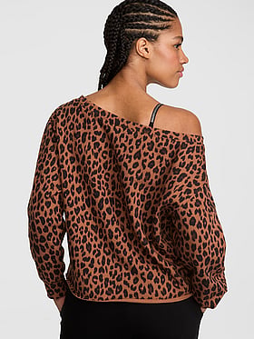 Campus Fleece™ Rib Off-The-Shoulder Sweatshirt