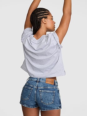 Mini Jean Wrap Skort