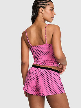 Modal Lace-Trim Micro Shorts