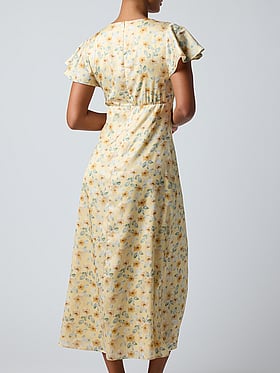 Charity Flutter Sleeve Midi Dress