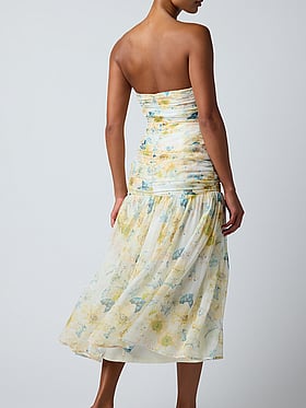 Reign Ruched Bodice Midi Dress