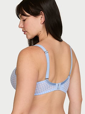 Fabulous by Victoria's Secret Unlined Gingham Embroidery Full-Cup Bra