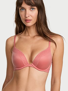 Lace-Trim Push-Up Bra