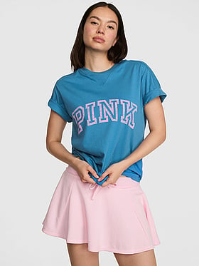 Campus Cotton™ V-Stitch Crewneck Boxy Tee