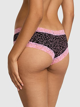 PINK Wink™ Lace-Trim Cheeky Panty