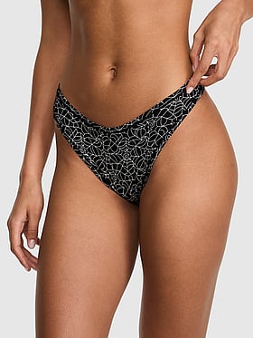 Cotton High-Leg Thong Panty
