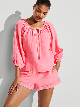 Beachwear Cotton Gauze Easy Top