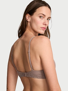 Cotton Shadow Stripe Lightly Lined Demi Bra