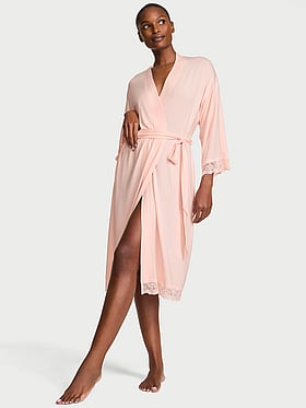 SoSoft™ Modal Lace-Trim Robe