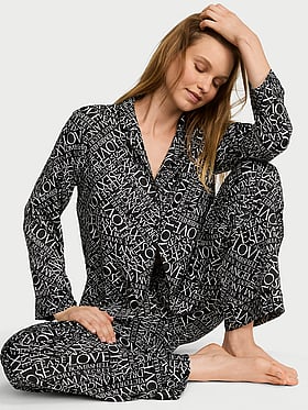 Signature Satin Long Pajama Set