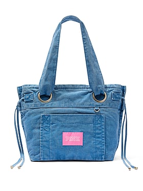 Canvas Flat-Bottom Tote Bag