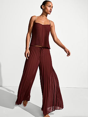Beachwear Pleated Chiffon Pants