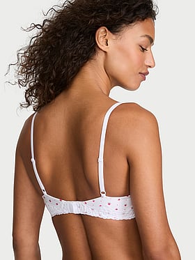 Perfect Shape Cotton Lace-Trim Push-Up Bra
