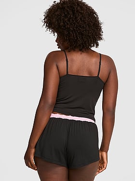 Modal Lace-Trim Micro Shorts