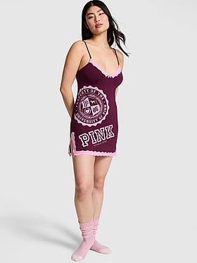 GRWPINK™ Modal Lace-Trim Slip Dress