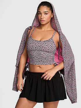 PINK Relay™ Side-Ruched Cropped Bra Tank