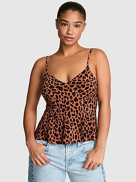 Night-Out Stretchy Knit Corset Tank Top