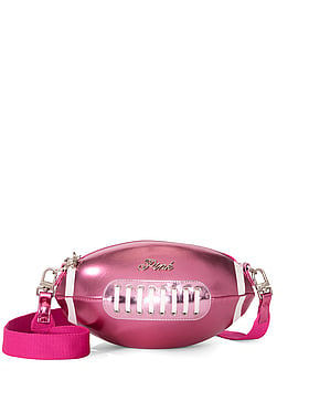 Metallic Football Crossbody Bag