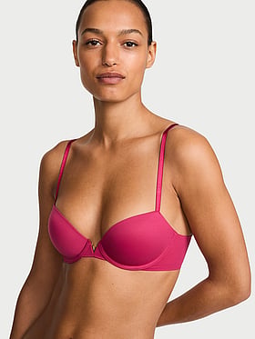 Smooth Lightly Lined Plunge Demi Bra