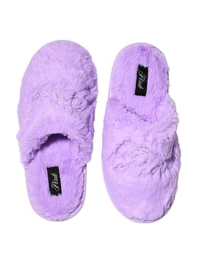 Faux-Fur Closed-Toe Slippers
