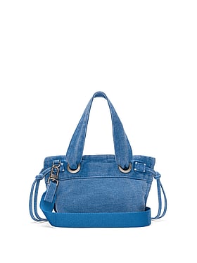 Canvas Flat-Bottom Mini Tote Bag