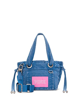 Canvas Flat-Bottom Mini Tote Bag