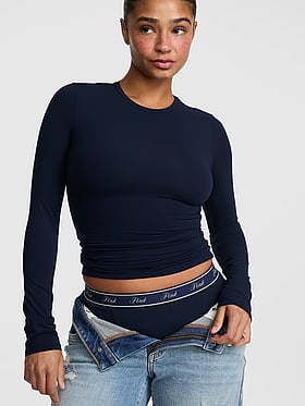 PINK Base Stretch™ Long-Sleeve Tee