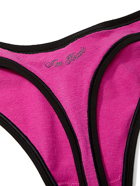 Cotton High-Leg Thong Panty