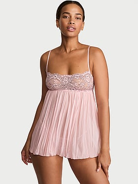 Dare to Dream Lace Pleated Babydoll Set