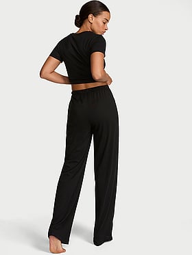 100% Cotton Tee Long Pajama Set