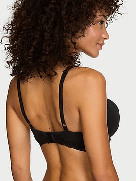 Cotton Lace-Trim Lightly Lined Full-Coverage Bra