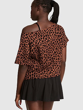 Campus Cotton™ Off-The-Shoulder Boxy Tee
