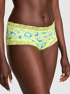 PINK Wink™ Lace-Trim Cheeky Panty