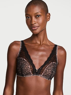 Tease Lace Wireless Plunge Bralette