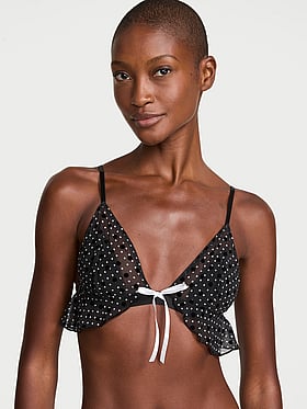 Tease Dot Ruffle Triangle Bralette