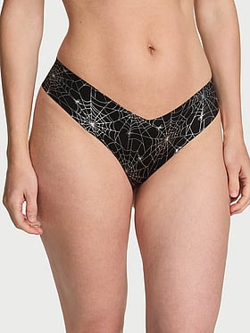 No-Show Foil-Print Thong Panty