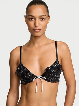 Tease Dot Ruffle Unlined Demi Bra