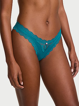 Lace-Trim Brazilian Panty