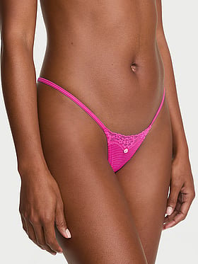 Cotton Shadow Stripe Itsy V-String Panty