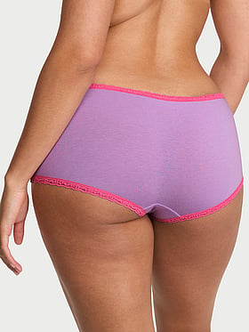 Cotton Lace-Trim Boyshort Panty