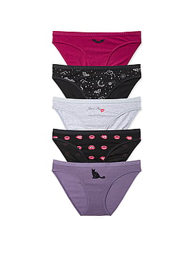 5-Pack Stretch Cotton Halloween Bikini Panties