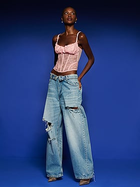 Wicked Rosette Reverie Embroidery Corset Top