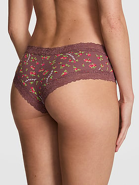 PINK Wink™ Lace-Trim Cotton Cheeky Panty