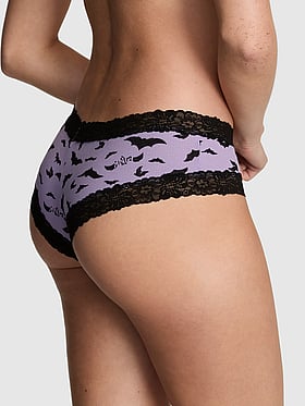 PINK Wink™ Lace-Trim Cotton Cheeky Panty