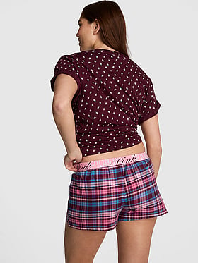 100% Cotton Favorite Flannel Boxy Pajama Shorts