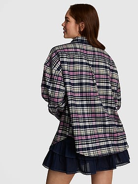 100% Cotton Favorite Flannel Button-Down Sleepshirt