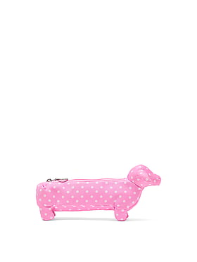 PINK Dog Makeup Brush Bag